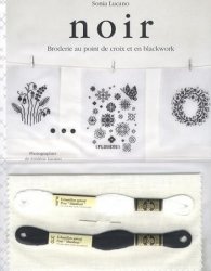 Noir: broderie au point de croix et en blackwork